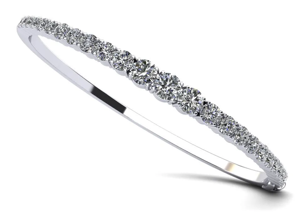 Diamond Dreams Graduated Bangle Diamond Bracelet with 3.47 ct.(finished)
