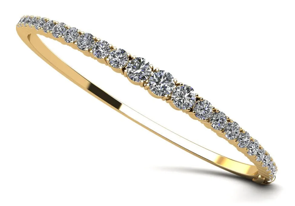 Diamond Dreams Graduated Bangle Diamond Bracelet with 3.47 ct.(finished)