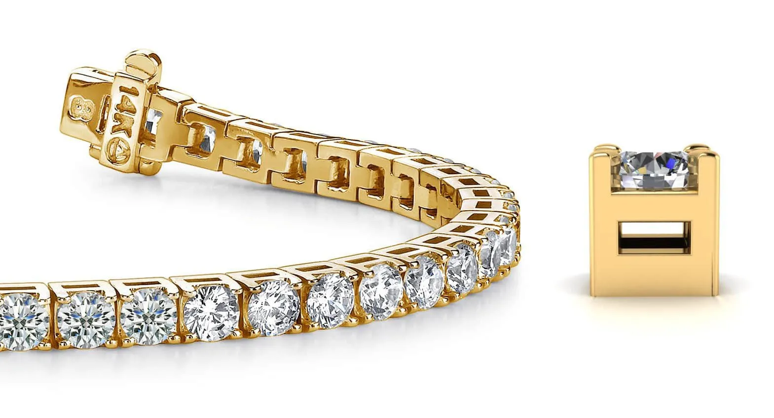 Diamond Dreams Lab-Grown Diamond Tennis Bracelet with 10.25 ct.(finished) 4mm