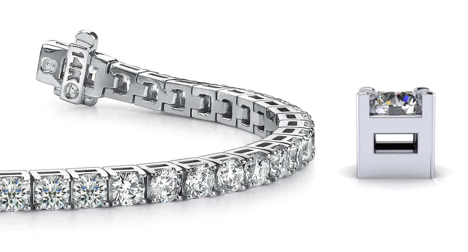 Diamond Dreams Lab-Grown Diamond Tennis Bracelet with 10.25 ct.(finished) 4mm