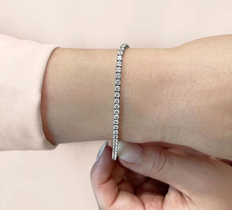 Diamond Dreams Lab-Grown Diamond Tennis Bracelet with 10.25 ct.(finished) 4mm