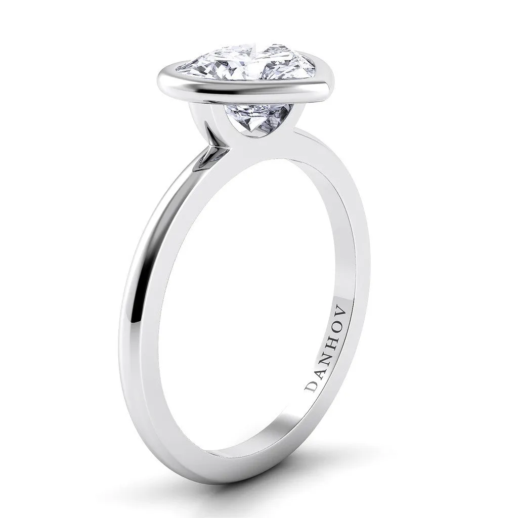 Diamond Heart 1.01 Carat Solitaire Custom made by Danhov