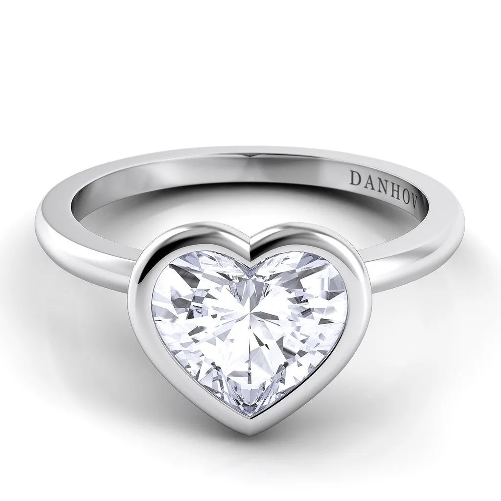 Diamond Heart 1.01 Carat Solitaire Custom made by Danhov
