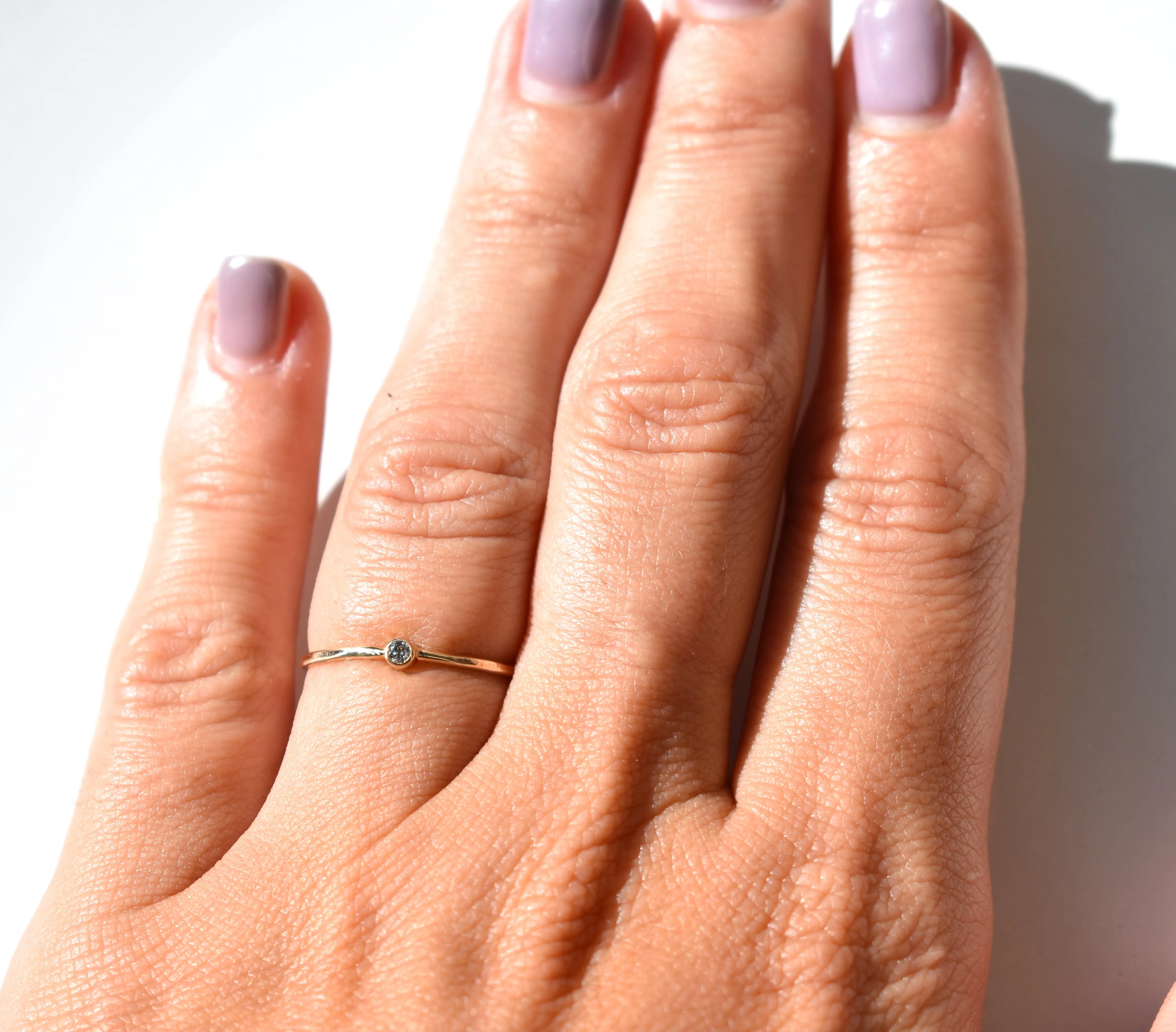 Diamond solitaire ring