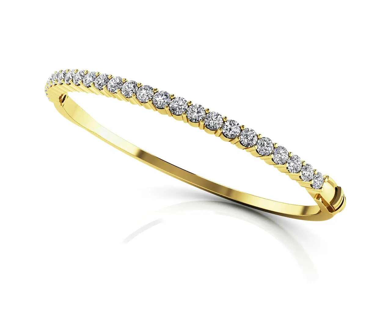 Diamond Top Lab-Grown Diamond Bangle with 6.38 ct.(finished) 4.8mm