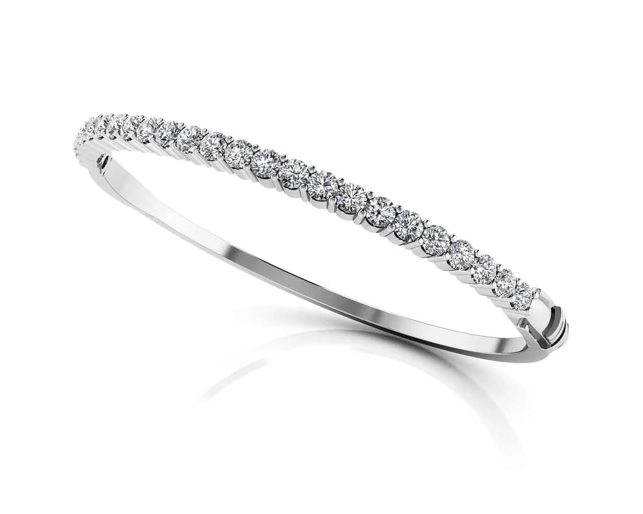 Diamond Top Lab-Grown Diamond Bangle with 6.38 ct.(finished) 4.8mm