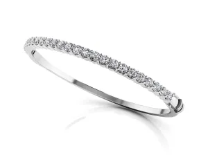 Diamond Top Lab-Grown Diamond Bangle with 6.38 ct.(finished) 4.8mm