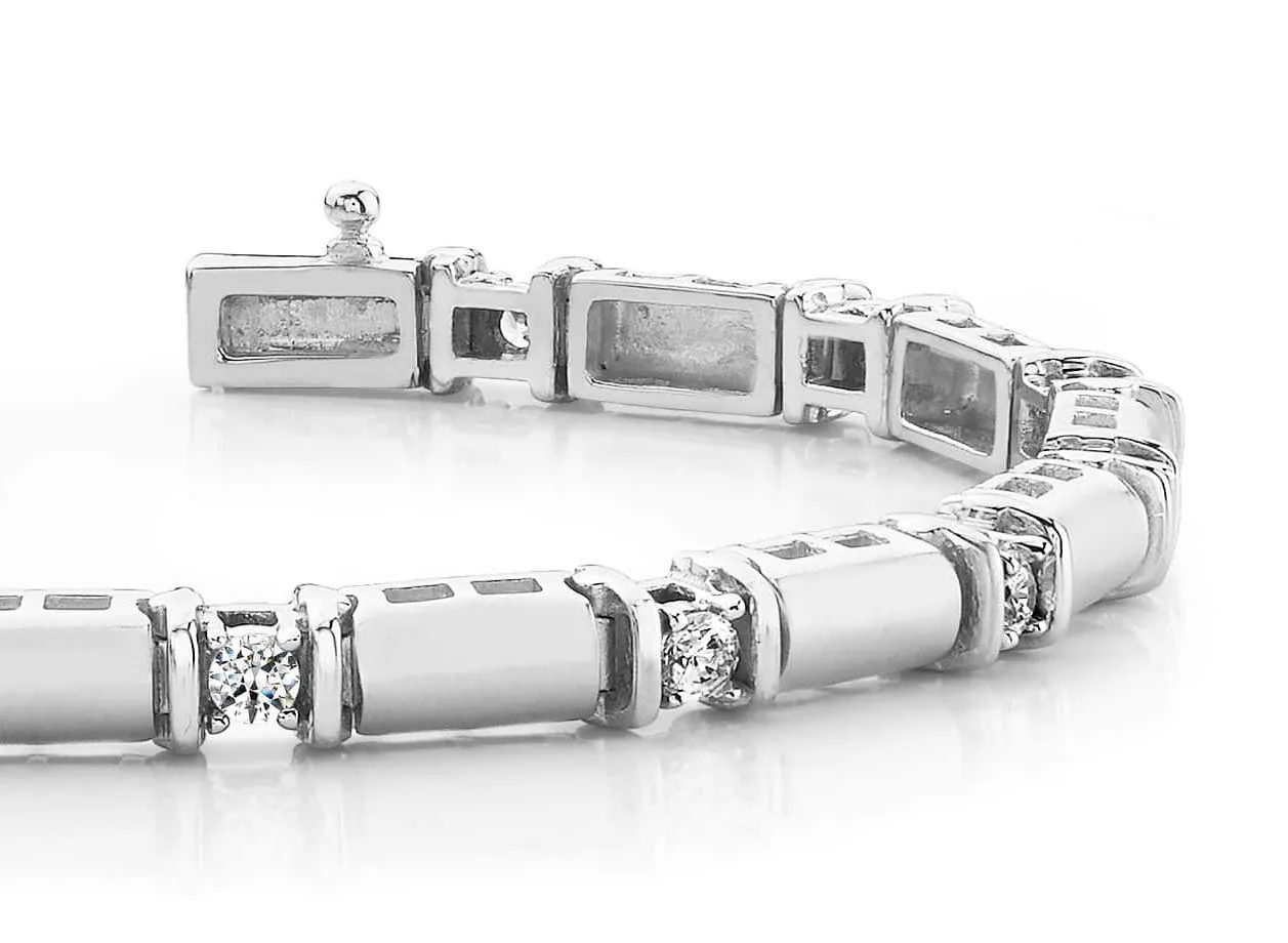 Diamond Train Diamond Bracelet with 1.92 ct.(finished) 3.5mm