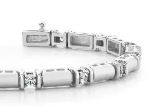 Diamond Train Lab-Grown Diamond Bracelet with 1.92 ct.(finished) 3.5mm