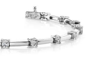 Diamond Train Link Lab-Grown Diamond Bracelet with 1.95 ct.(finished) 3.25mm