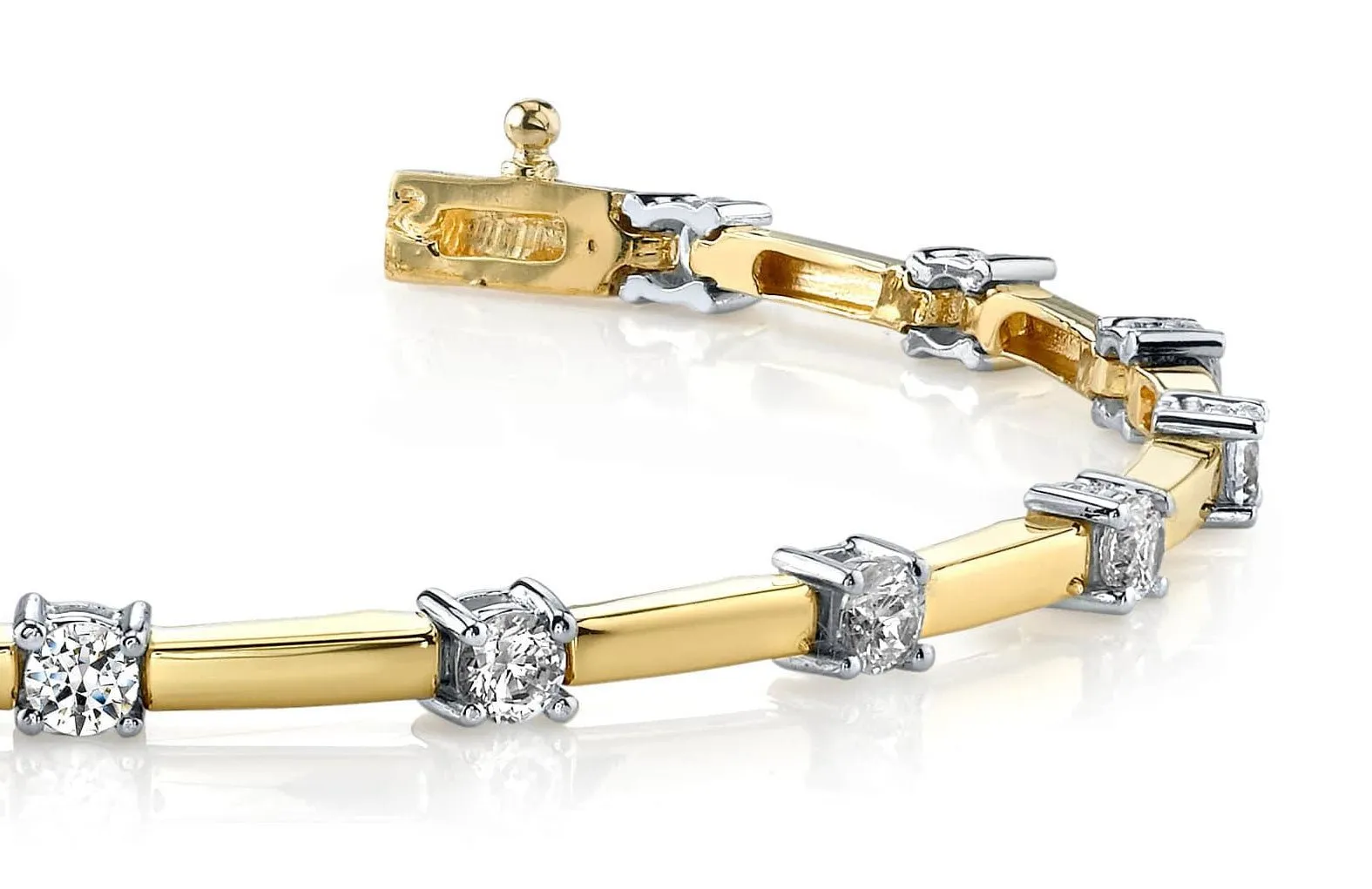 Diamond Train Link Lab-Grown Diamond Bracelet with 1.95 ct.(finished) 3.25mm