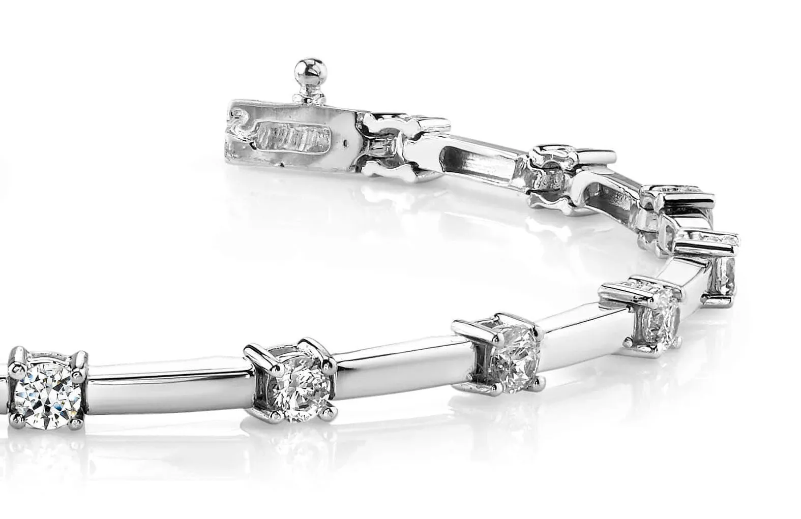 Diamond Train Link Lab-Grown Diamond Bracelet with 1.95 ct.(finished) 3.25mm