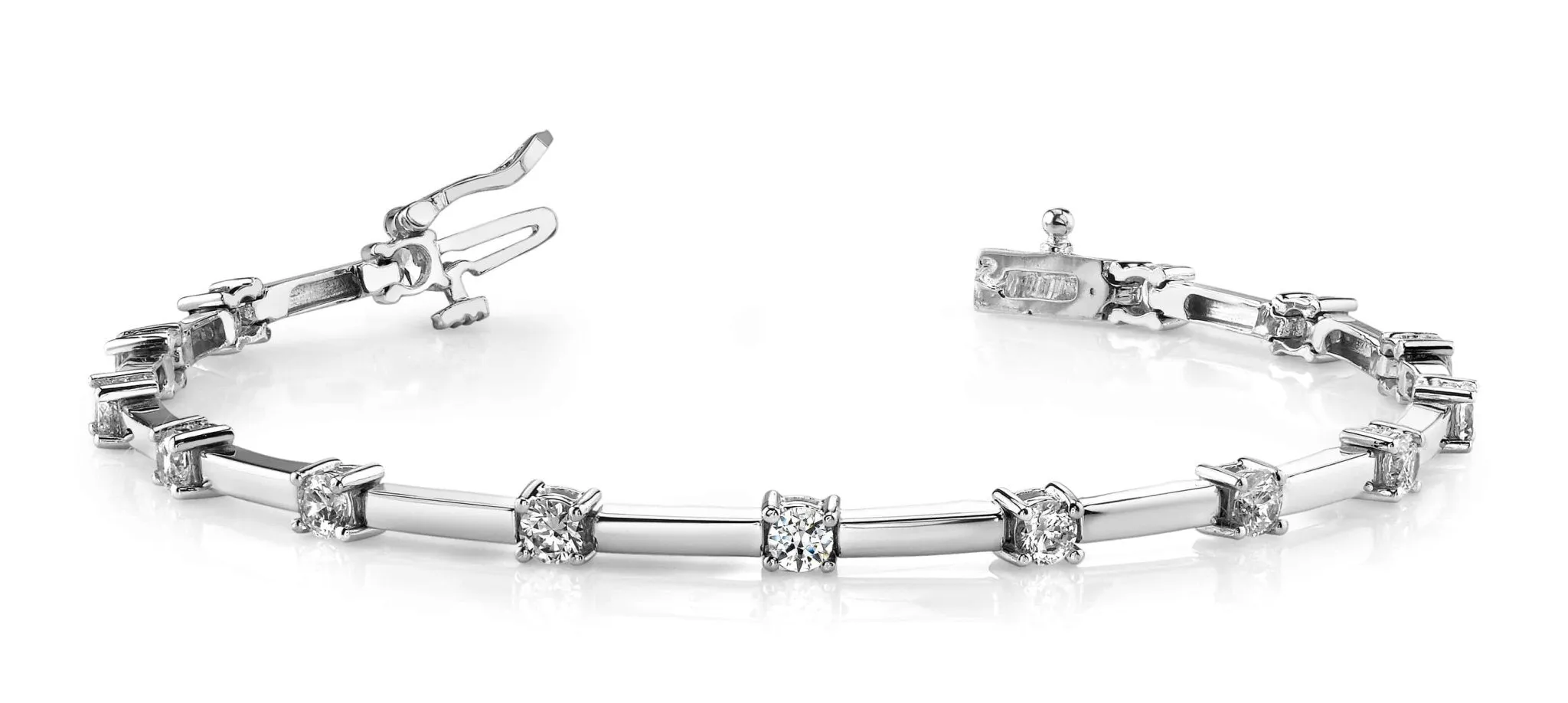 Diamond Train Link Lab-Grown Diamond Bracelet with 1.95 ct.(finished) 3.25mm