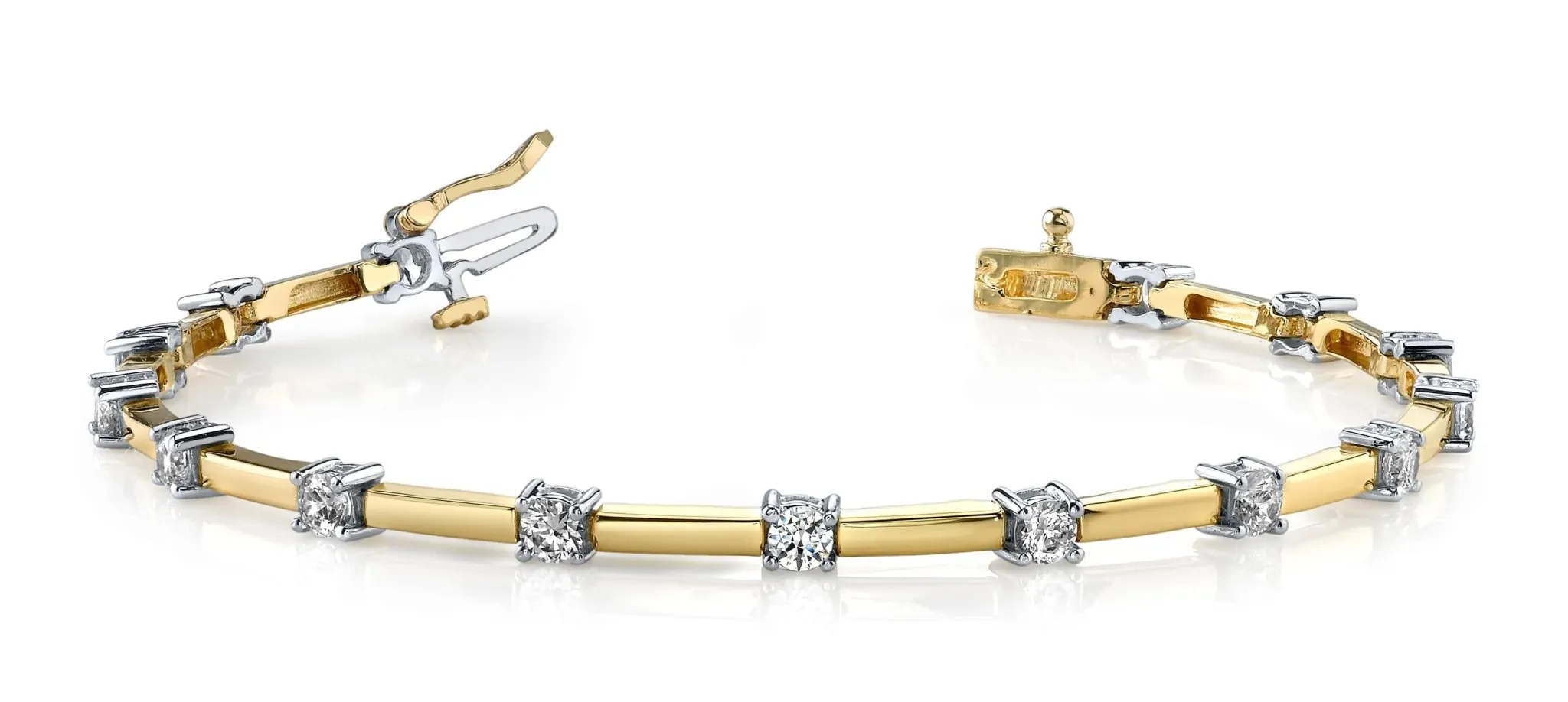 Diamond Train Link Lab-Grown Diamond Bracelet with 1.95 ct.(finished) 3.25mm