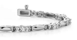 Diamond Triplet Lab-Grown Diamond Bracelet with 1.50 ct.(finished) 1.9mm, 2.9mm