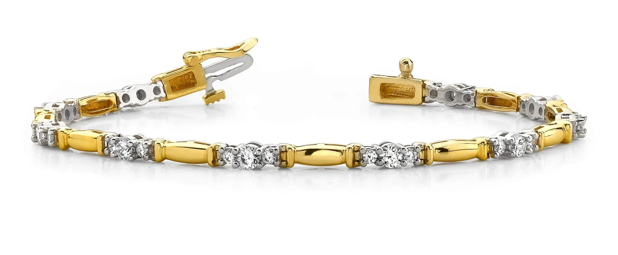 Diamond Triplet Lab-Grown Diamond Bracelet with 1.50 ct.(finished) 1.9mm, 2.9mm