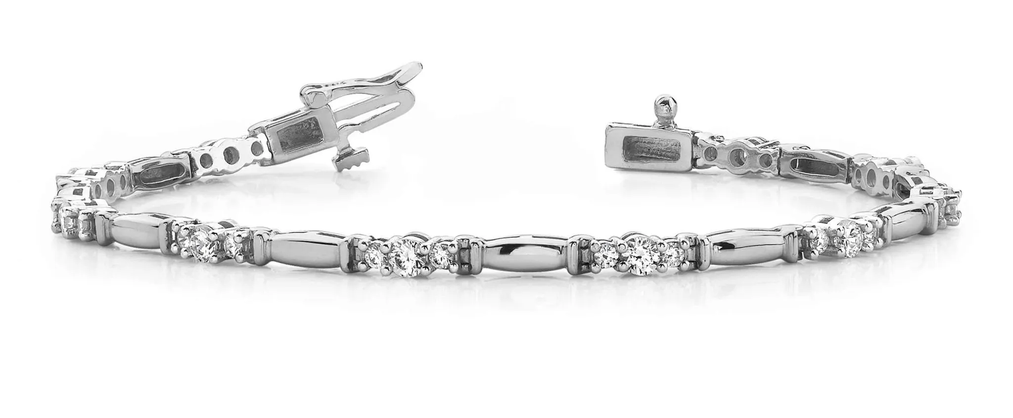 Diamond Triplet Lab-Grown Diamond Bracelet with 1.50 ct.(finished) 1.9mm, 2.9mm