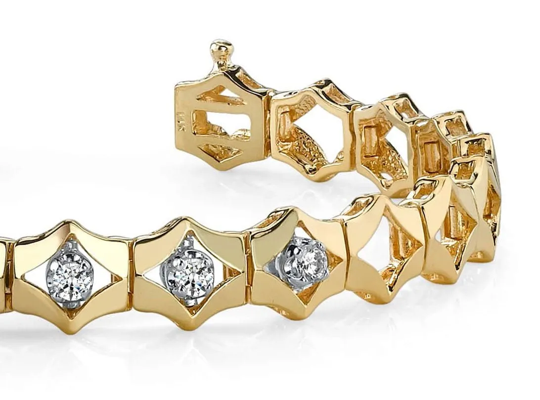 Diamonds In Diamonds Diamond Bracelet with 0.65 ct.(finished) 3.25mm