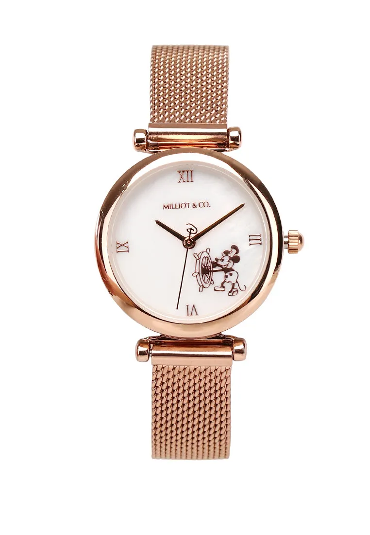 Disney D100 Steamboat Willie Watch (Salmon)