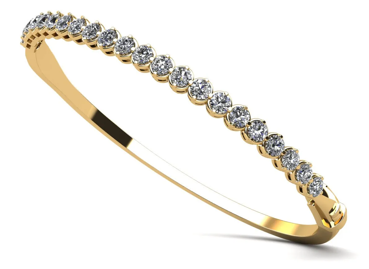 Divinely Dazzling Bangle Lab-Grown Diamond Bracelet with 1.06 ct.(finished) 2mm