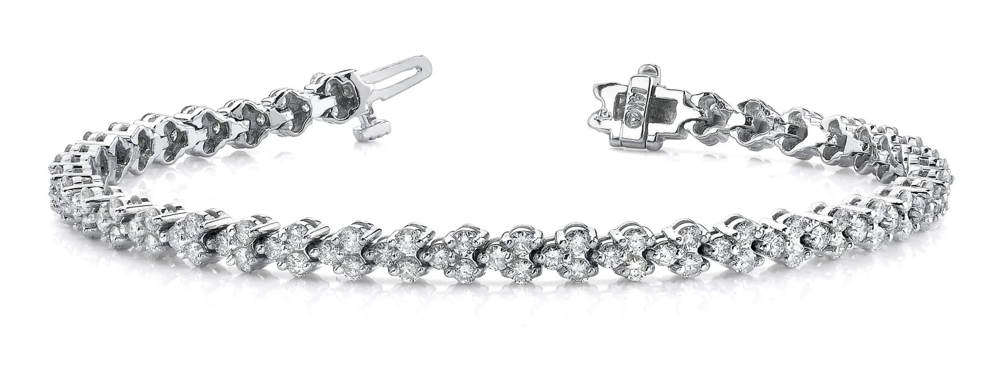 Double Diamond Stacked Diamond Bracelet with 6.02 ct.(finished) 2.5mm