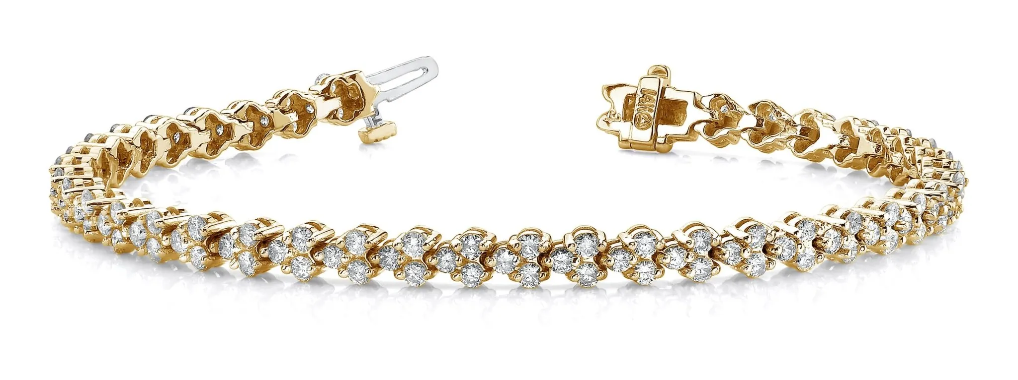 Double Diamond Stacked Diamond Bracelet with 6.02 ct.(finished) 2.5mm