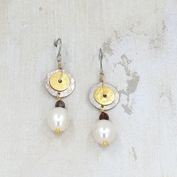 Double Happy 14k Gold Earrings