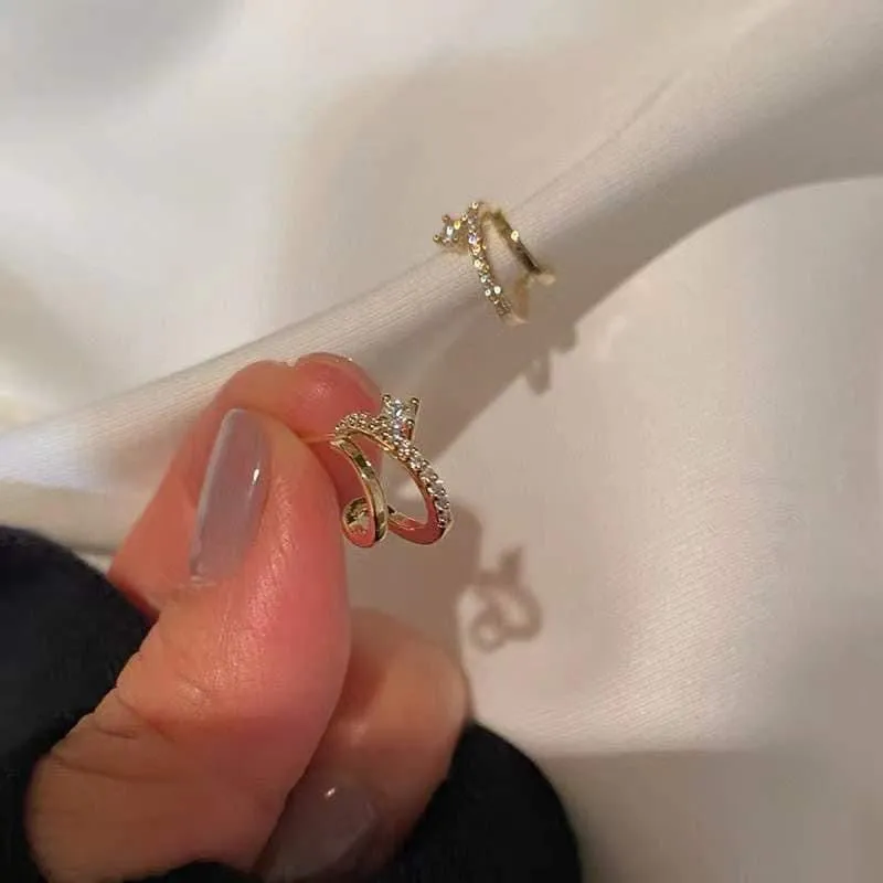 Double Hoop Huggie Earrings