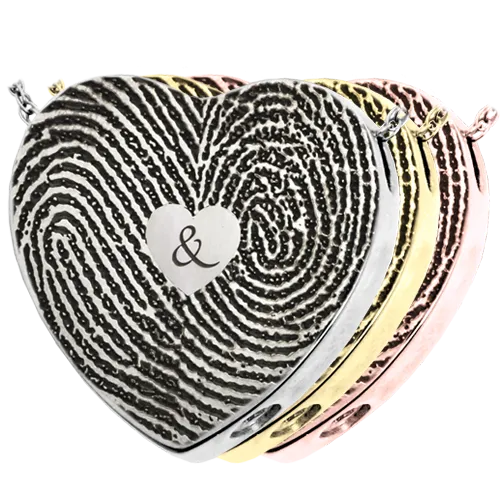 Double Print with Ampersand Fingerprint Pendant