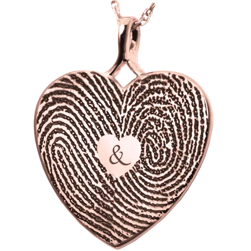 Double Print with Ampersand Fingerprint Pendant