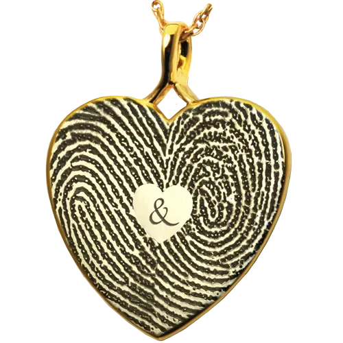 Double Print with Ampersand Fingerprint Pendant