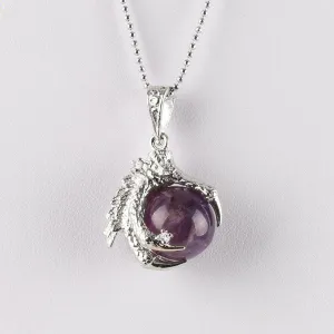 Dragon Claw Titanium Covered Stone/Crystal Pendant