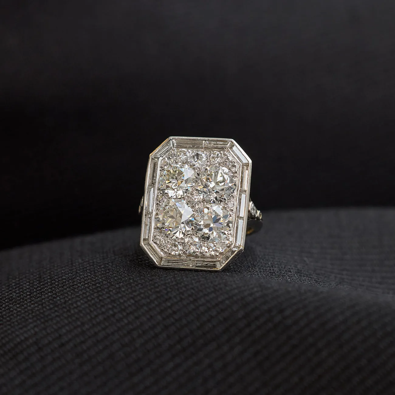Early 20th Century Diamond Tablet Ring