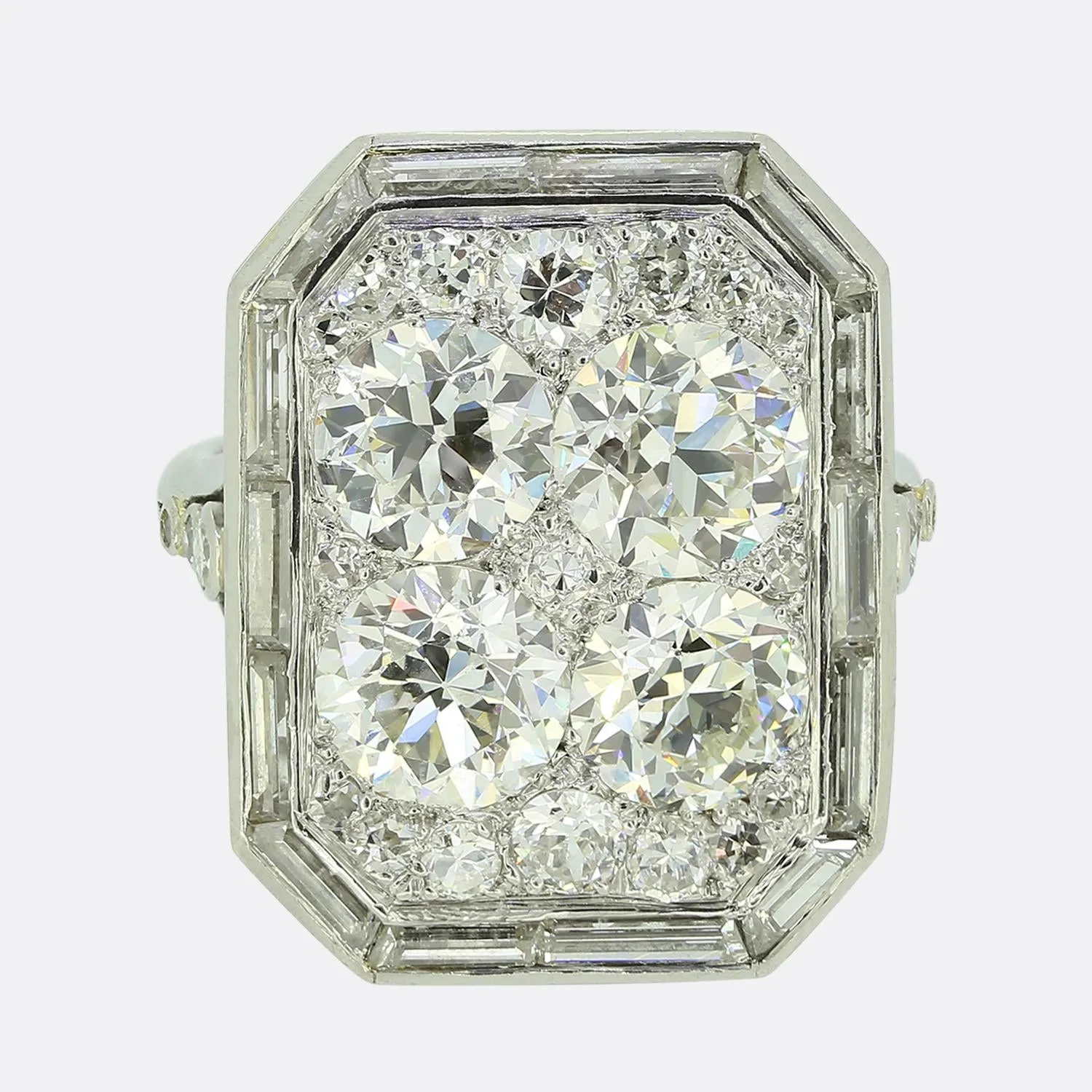 Early 20th Century Diamond Tablet Ring