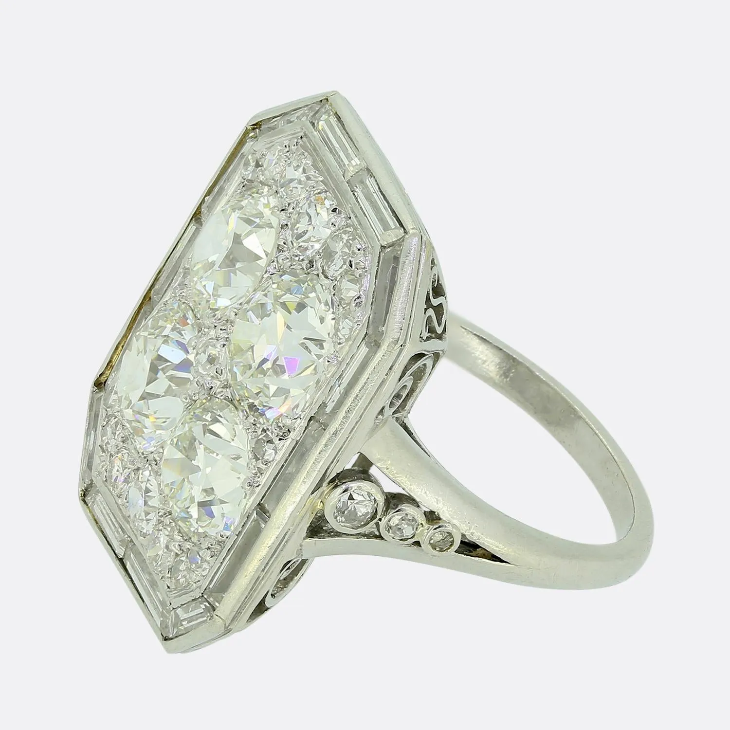Early 20th Century Diamond Tablet Ring
