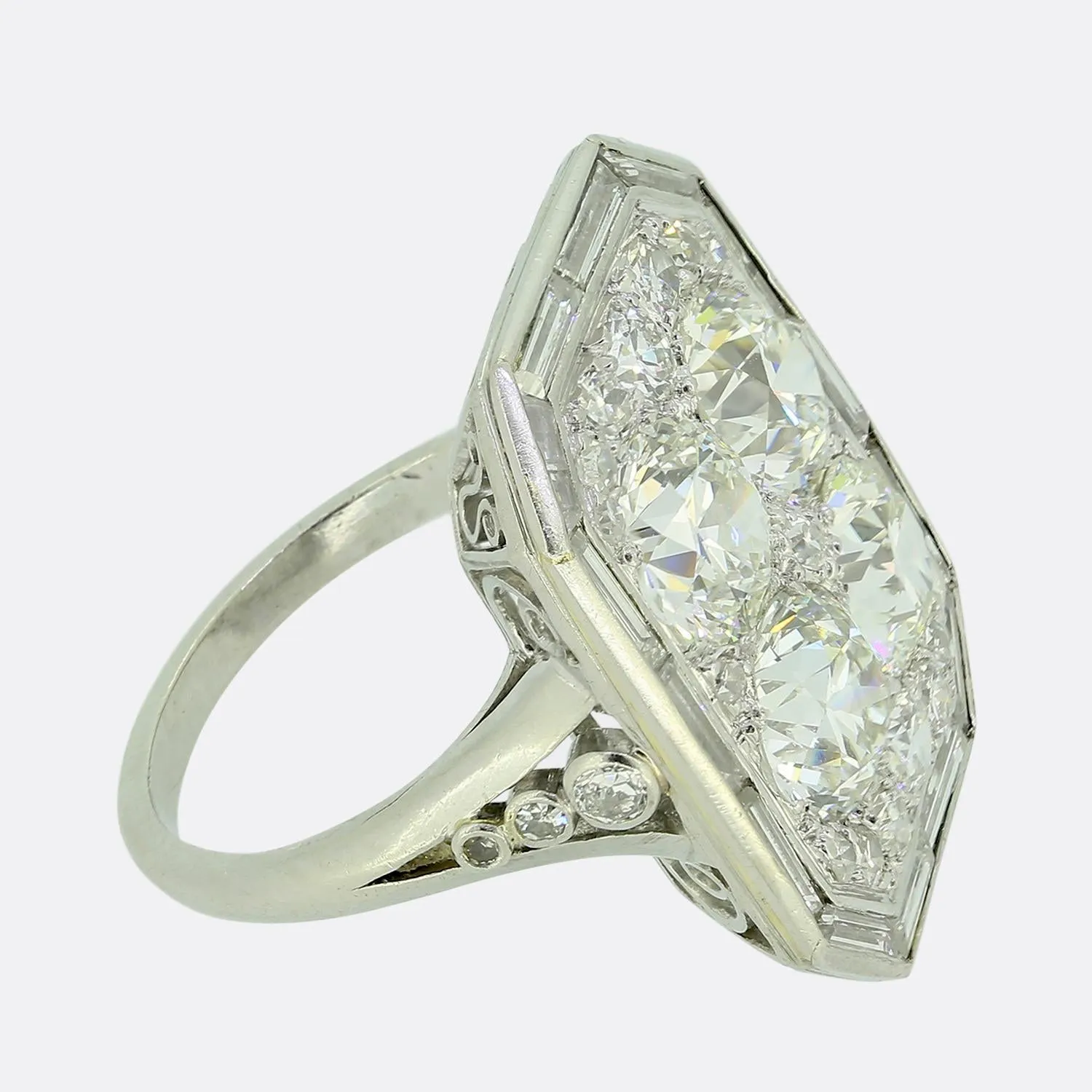 Early 20th Century Diamond Tablet Ring