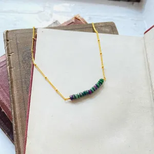 Eat Shit Josh Hawley Ruby in Zoisite Necklace