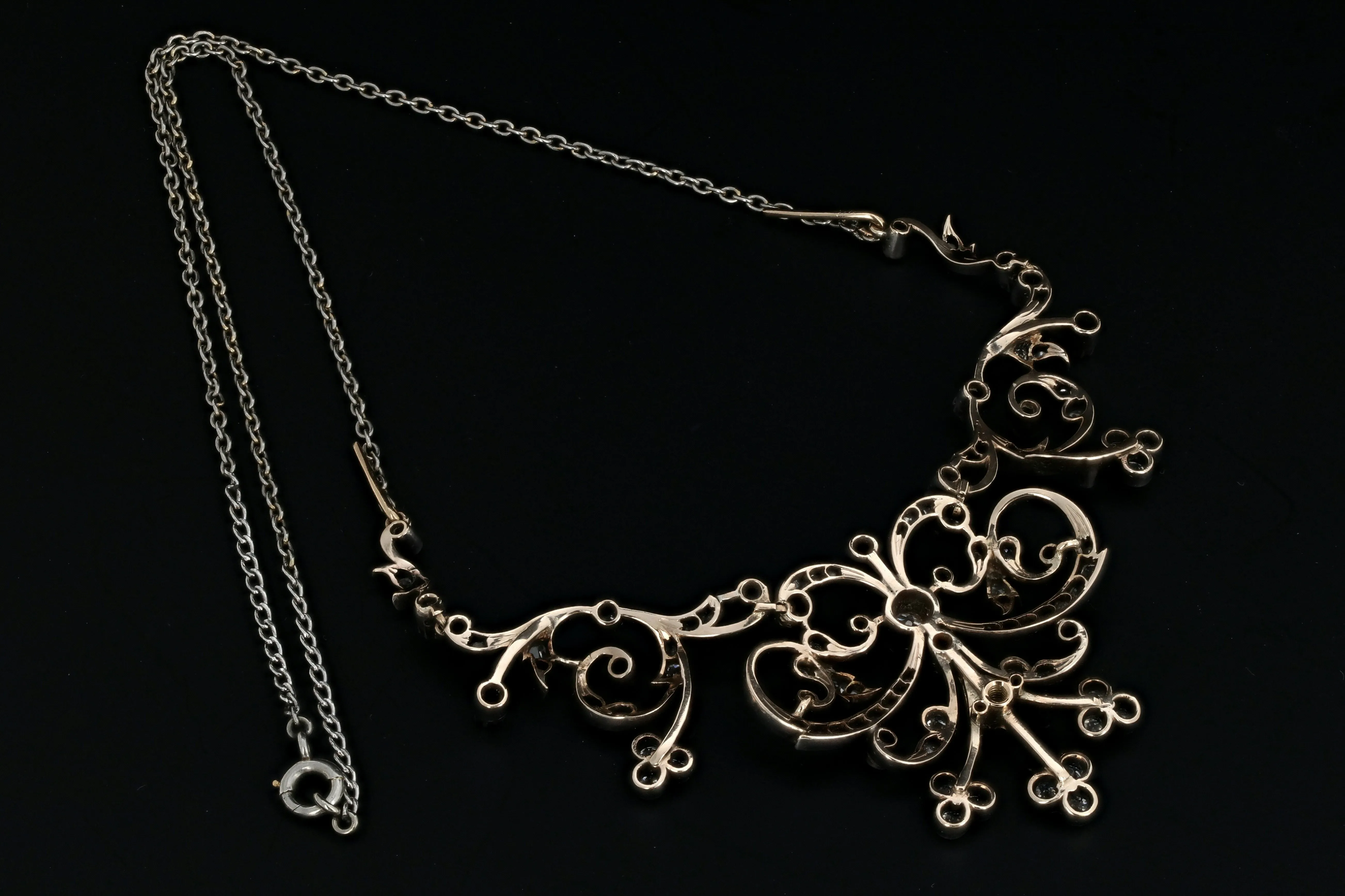 Edwardian Platinum Top 4 Carat Diamond Weight Total Convertible Necklace & Tiara