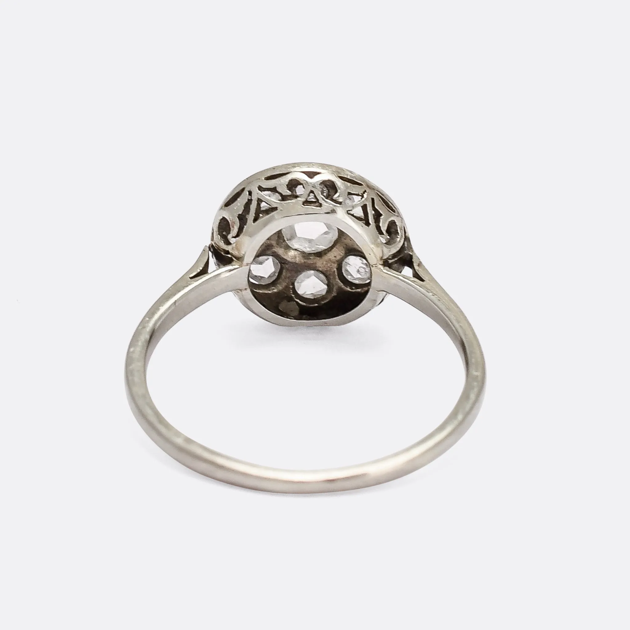 Edwardian Rose Diamond Round Cluster Ring