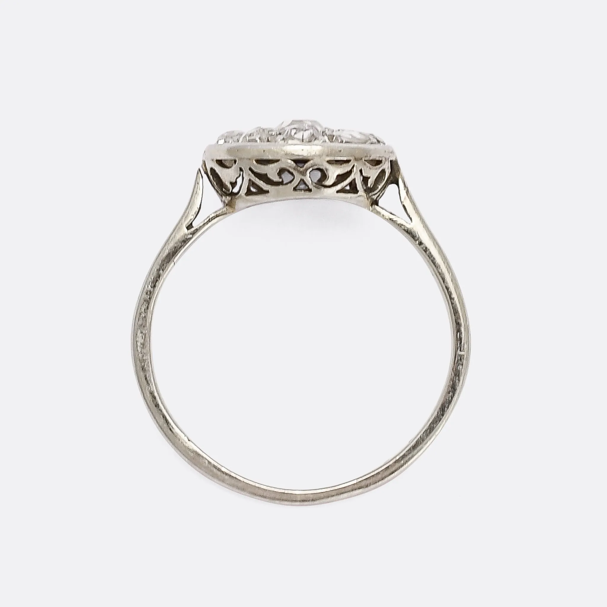 Edwardian Rose Diamond Round Cluster Ring