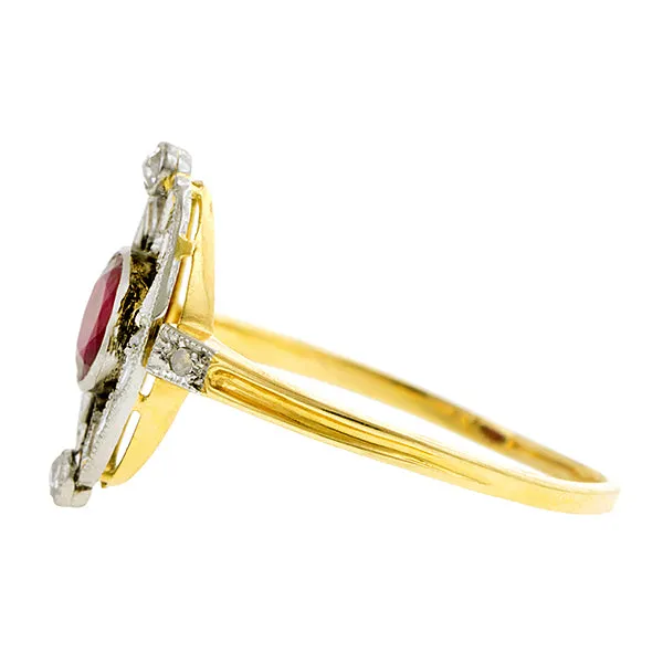 Edwardian Ruby & Diamond Ring