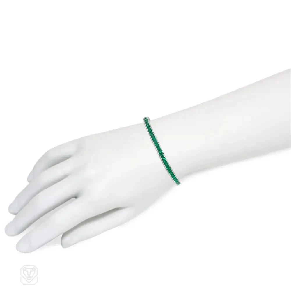 Emerald line bracelet