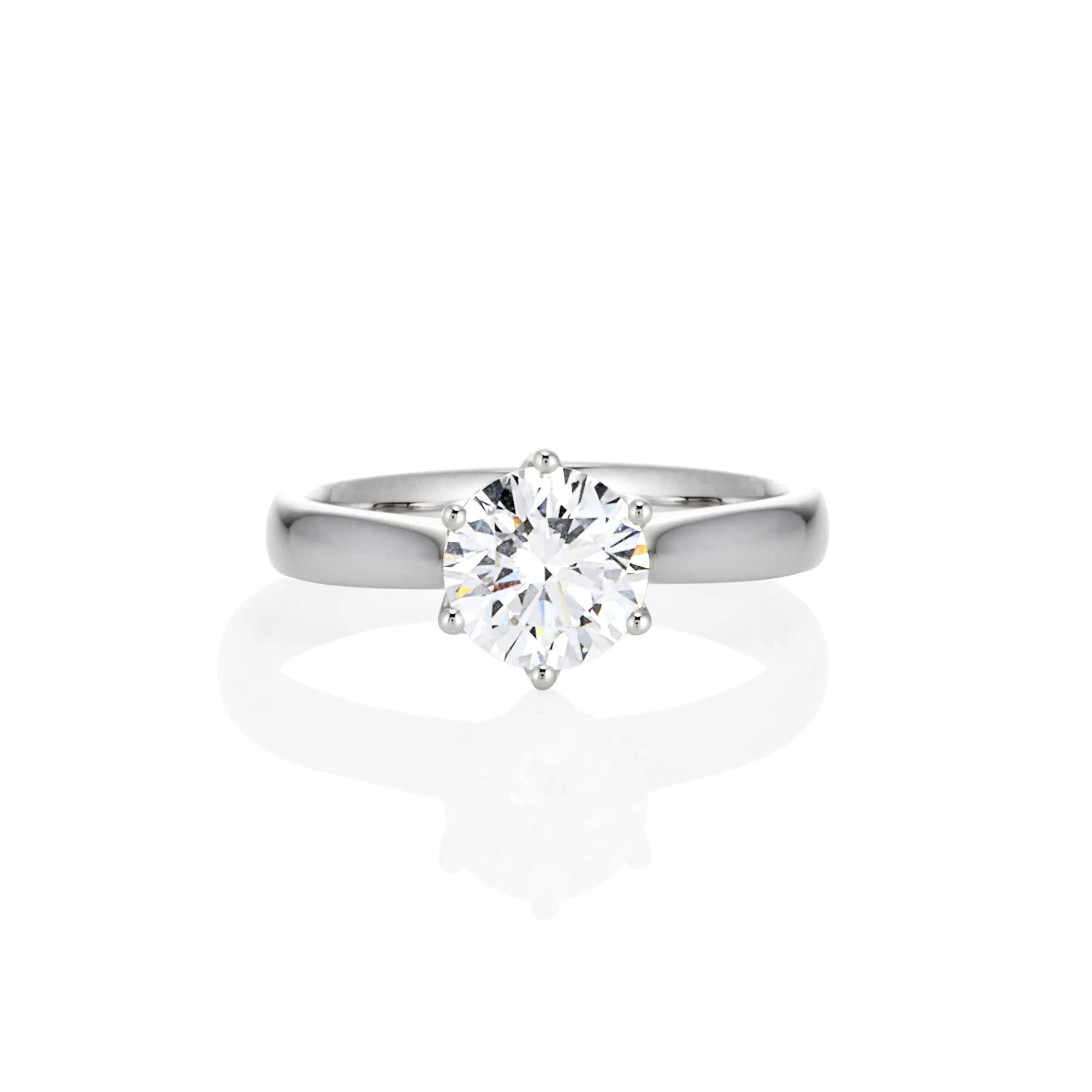 Emma - 18ct White Gold Lab Grown Diamond Engagement Ring 1.03ct Round Brilliant Solitaire