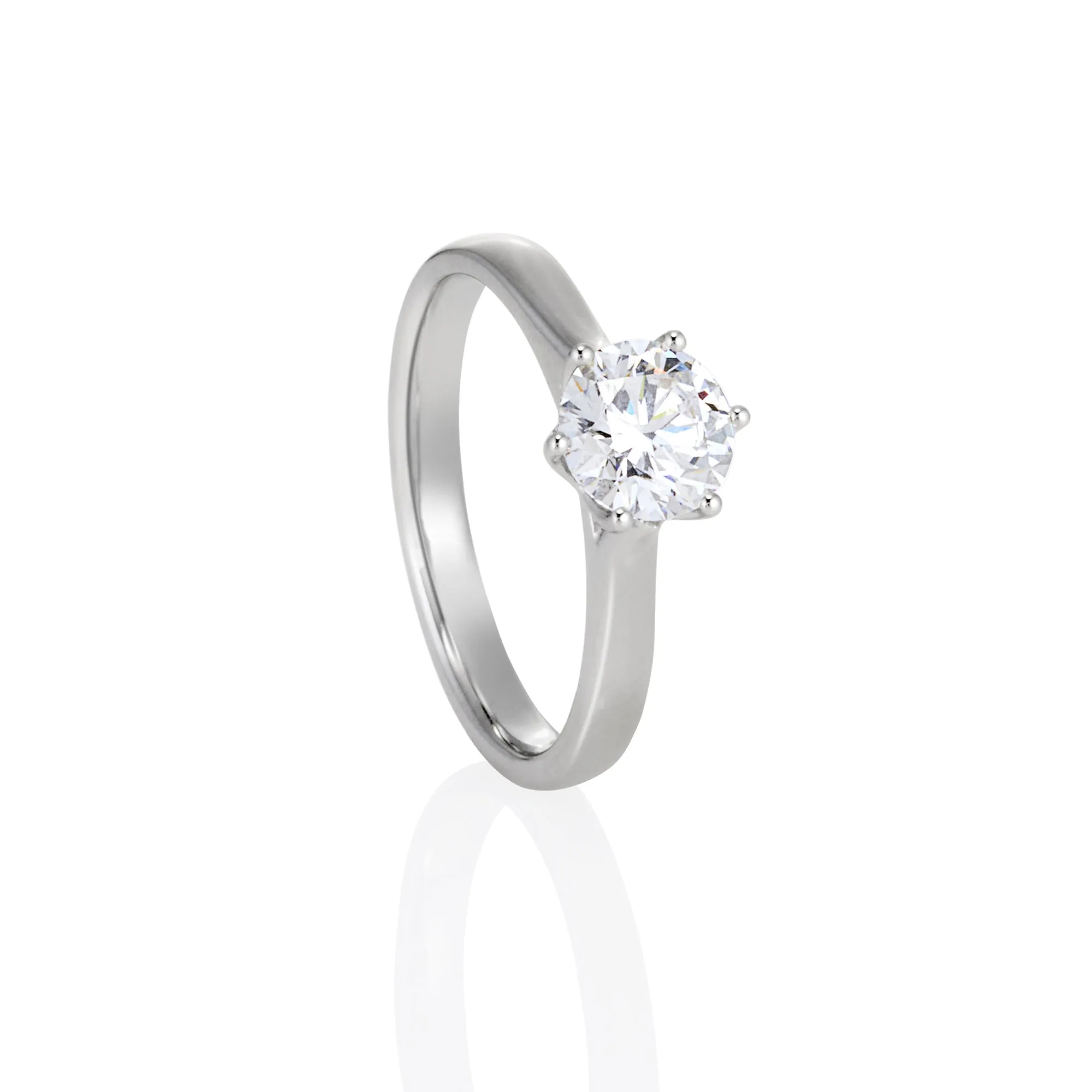 Emma - 18ct White Gold Lab Grown Diamond Engagement Ring 1.03ct Round Brilliant Solitaire