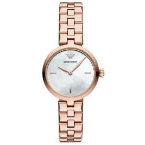 EMPORIO ARMANI Arianna Rose Gold Stainless Steel Mother Of Pearl Dial Quartz Watch for Gents - AR11196