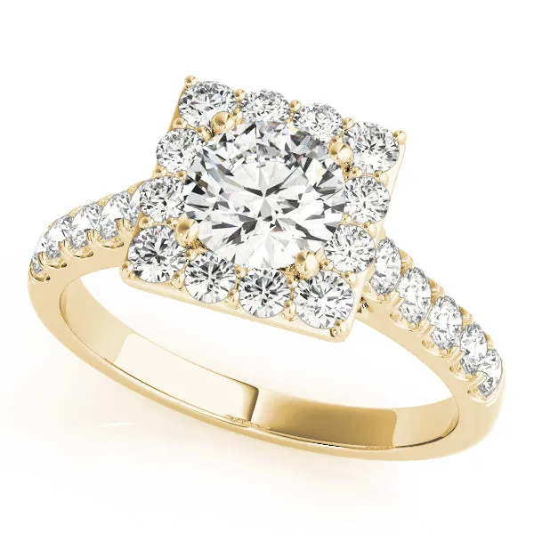 Engagement Rings Halo Round - TN50579-E