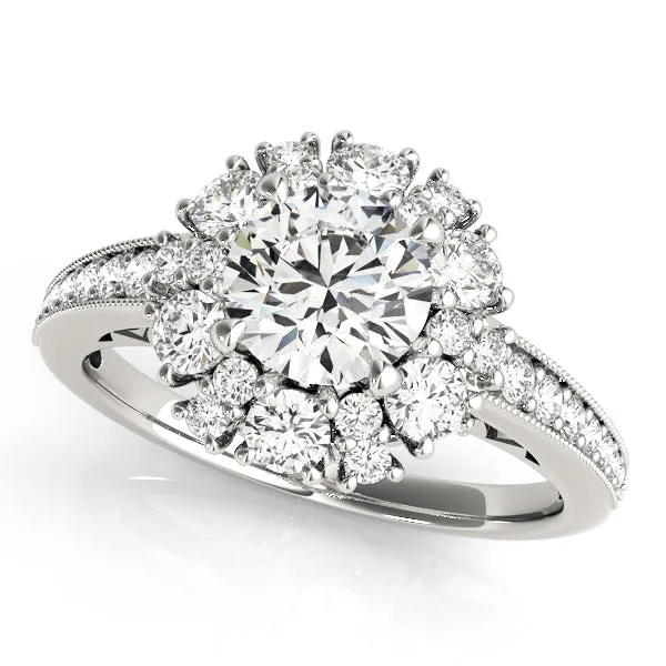 Engagement Rings Halo Round - TN50879-E