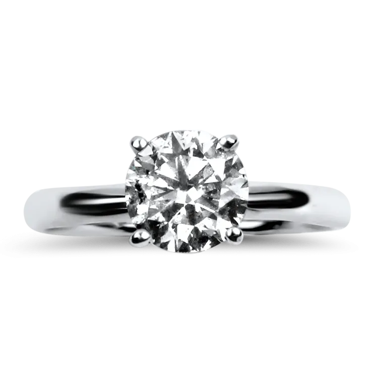 Estate 14k White Gold 1.50cts Diamond Solitaire Engagement Ring