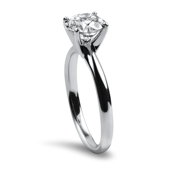 Estate 14k White Gold 1.50cts Diamond Solitaire Engagement Ring