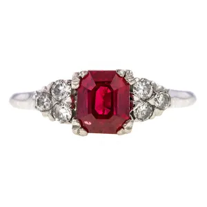 Estate Ruby & Diamond Ring, 1.31ct.